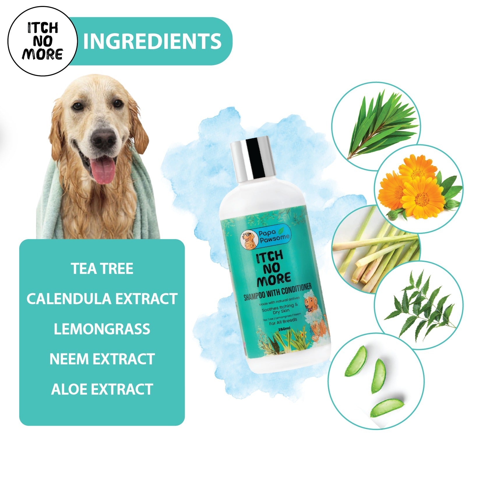 Conditioner for dogs with dry outlet skin